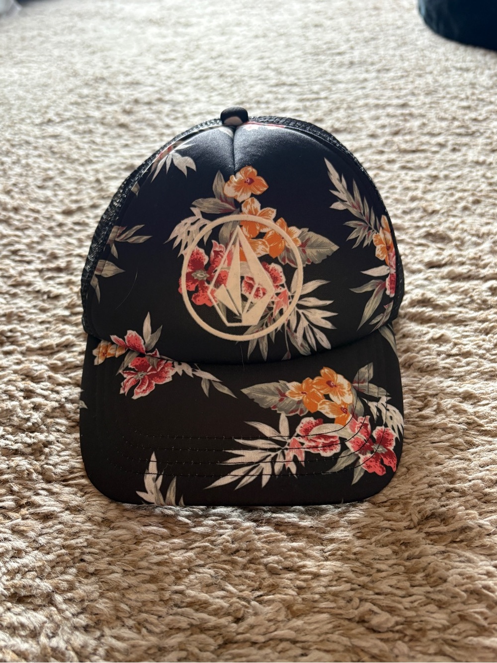 Volcom Floral Black Trucker Hat